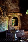 The old baptistery showing the original bricks, adobe blocks and masonry used in constructing the church between 1743 and 1748