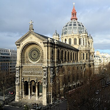 The Church of Saint Augustine (1860-1871), designed by architect Victor Baltard, had a revolutionary iron frame, but a classical Neo-Renaissance exterior.