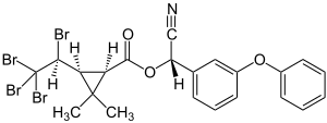 Strukturformel von Tralomethrin