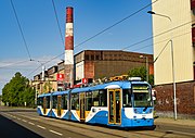 De LF3 is een gelede tram deels opgebouwd uit T3 onderdelen.