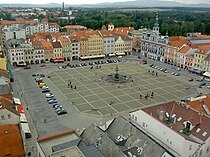 Quảng trường thành phố ở České Budějovice.