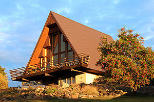 An A-Frame house in Duluth, Minnesota