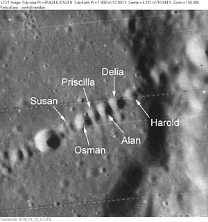 Catena Davy mit Osman (Lunar Orbiter IV)