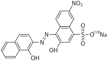 Wireframe model of an eriochrome black T minor tautomer