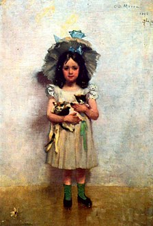 Little Girl with Cats