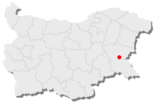 Karte von Bulgarien, Position von Kameno hervorgehoben