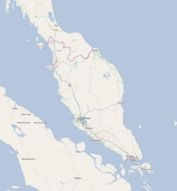 Alor Setar trên bản đồ Peninsula Malaysia