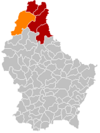 Lage von Wintger im Großherzogtum Luxemburg