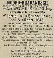 Advertentie Noord-Brabandsch Begrafenisfonds 1863