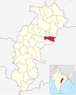 Location in Chhattisgarh