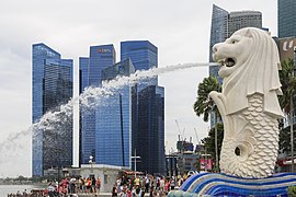 Singa Laut di Singapura, lambang negara dan rakyat Singapura.