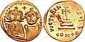 Gold solidus of Heraclius and Heraclius Constantine (610–641 AD)