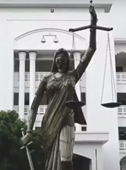 Lady Justice at the premises of the Supreme Court of Bangladesh