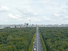 Straße des 17. Juni mit Tiergarten: historischer Stadtrand Berlins