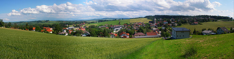 Blick auf Taiskirchen im Innkreis