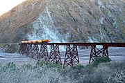 14.–15. KW Der Tren a las nubes (Zug in die Wolken) auf der Bahnstrecke Salta–Antofagasta in Argentinien.