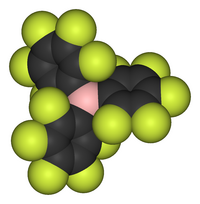 Modello del tris(pentafluorofenil)borano