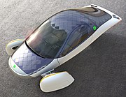 View of the solar panels throughout the vehicle