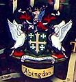 The Abingdon coat of arms, from photo of the town map taken by Benjamin Richard Wheatley on 8th June 2005