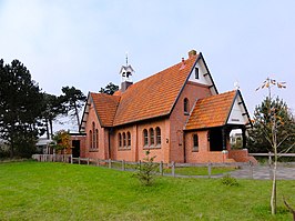 De door Van Elmpt gebouwde Sint-Egbertuskapel aan de Badweg