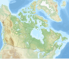 Relief map of Canada