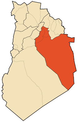 Map of Algeria highlighting El Bayadh Province