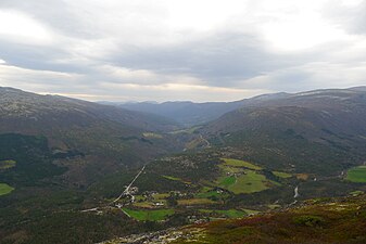 View of the Lønset area in Oppdal