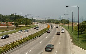 Lake Shore Drive at Oakwood Boulevard in the Oakland neighborhood.