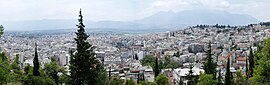 A panoramic view of Lamia, taken from the castle