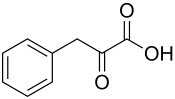 Strukturformel der Phenylbrenztraubensäure