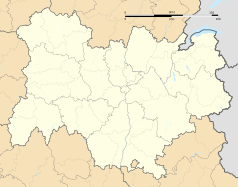 Mapa konturowa regionu Owernia-Rodan-Alpy, po prawej znajduje się punkt z opisem „Saint-Jean-de-Maurienne”