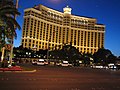 Bellagio Hotel and Casino at night.