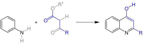 Reaktionsschema Conrad-Limpach-Reaktion