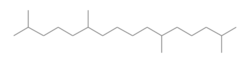 Skeletal formula of phytane