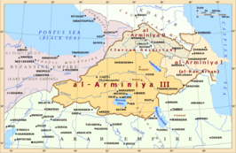 Kaart van Armenië 750-885