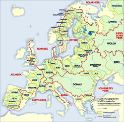 Wasserscheiden in Europa (von Sansculotte)
