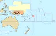 Map of German colonies in the Pacific