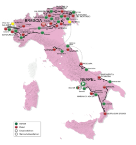 Karte Giro d’Italia 2013
