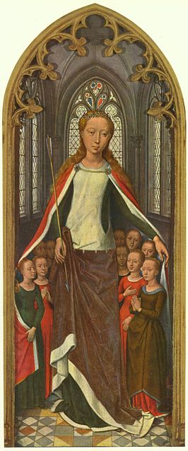 De heilige Ursula, zoals afgebeeld door Hans Memling