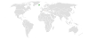 Location map for Iceland and San Marino.