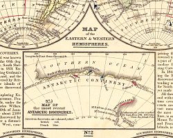 The known Antarctic region after the 1819–1843 period of intensive exploration.