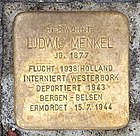 der Stolperstein für Ludwig Menkel