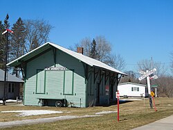 The former Lehigh Valley Railroad station in New Woodstock