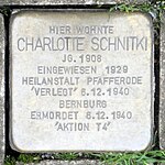 Stolperstein für Charlotte Schnitki in Nordhausen