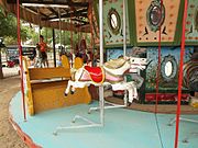 1912 Parker Carousel original wooden horses.