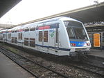 An RER train at Gare de l'Est