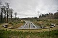 Blick von der Wildbrücke (heute mit Bäumen begrünt)