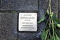 Stolperstein Bertha Mayer. Verlegt in Erkrath, Düsselstraße 13. Gravur: Hier wohnte Bertha Mayer Jg. 1867 deportiert 1942 Theresienstadt ermordet 11.12.1942