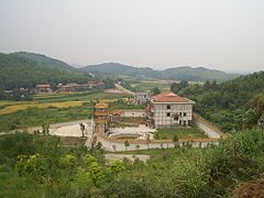 Rural Buddhist community temple in Xianning