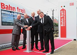 Symbolische Eröffnung der Strecke in München Hbf
